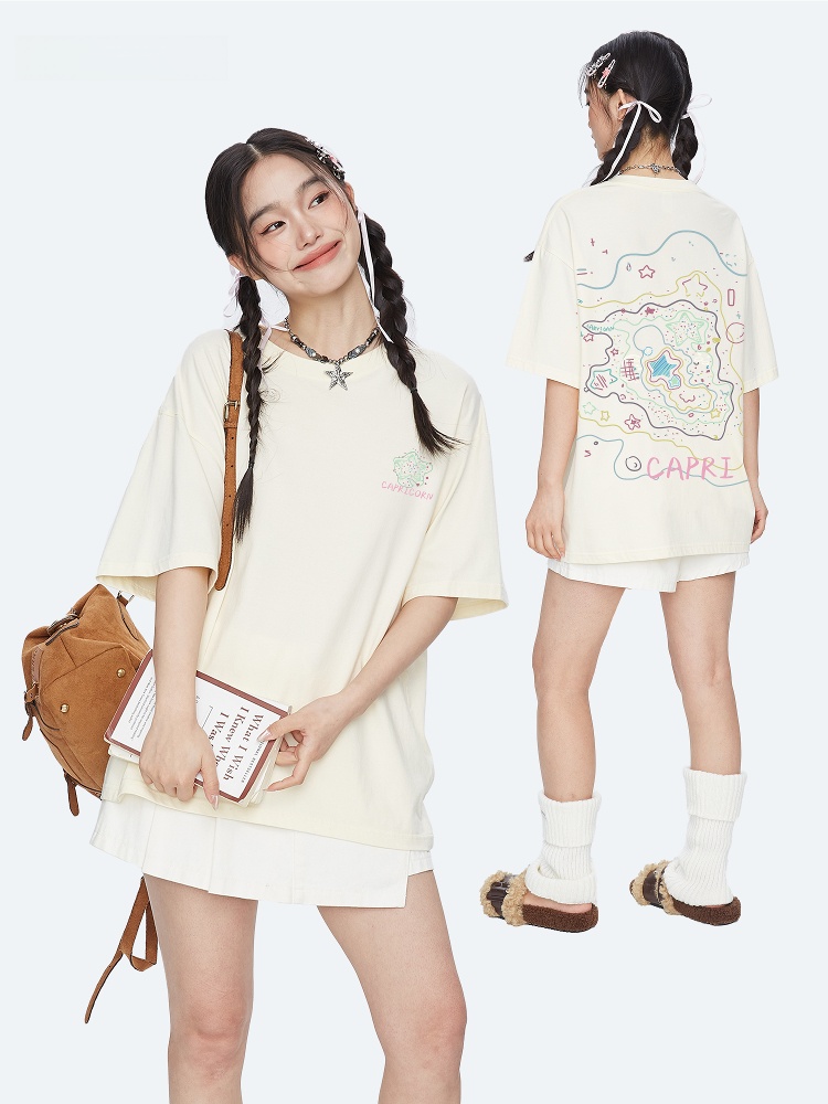 Fashion Street Night - Capricorn Graffiti Night T-shirt da donna